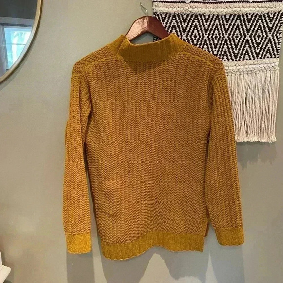 FOR THE REPUBLIC MUSTARD KNIT SWEATER SIZE XS - Picture 3 of 3